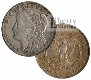 1921 Morgan Dollar U.  S.  90 Silver $1 Coin - Vg - Xf photo