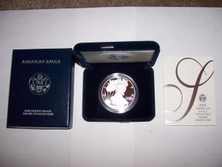 2005 W 1 Oz Proof Silver American Eagle (w/box &) photo
