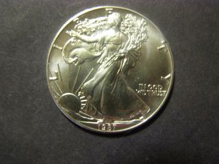 (1) Silver Eagle Dollar1887bullion Coin. photo