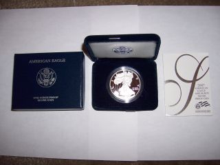 2007 W 1 Oz Proof Silver American Eagle (w/box &) photo