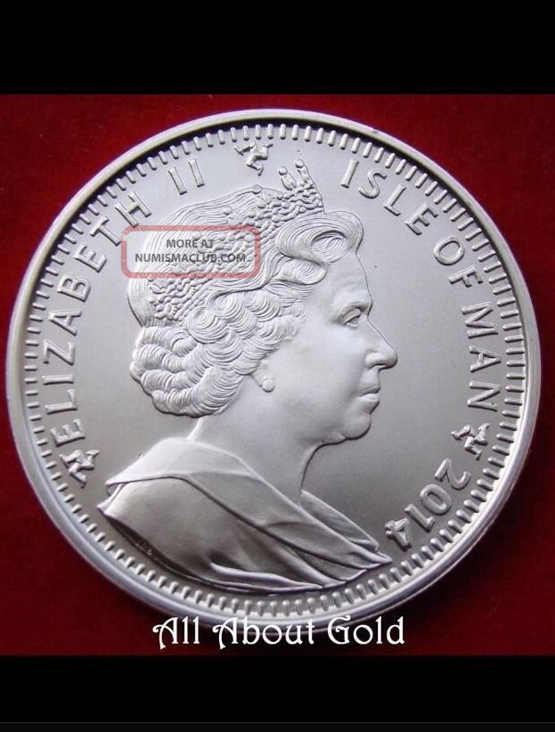 2014 1 Oz Isle Of Man Silver Angel Coin Bu Mystery T
