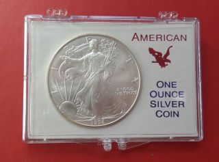 1998 Silver Eagle $1 1oz 999 Silver Key Date Rare Near Perfect With Snap Case photo