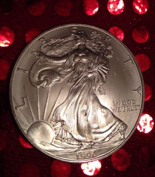 American Eagle Silver Dollar 1oz Coin 1996 photo
