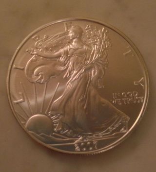 2007 Ngc Liberty American Eagle Silver 1 Oz Uncirculated Coin photo