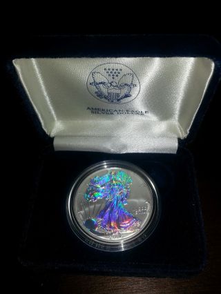 2006 Silver Eagle 20th Anniversary Hologram Silver Eagle Coin photo