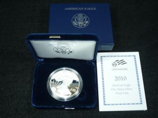 2010 - W - 1oz Proof American Silver Eagle - (box &) - photo