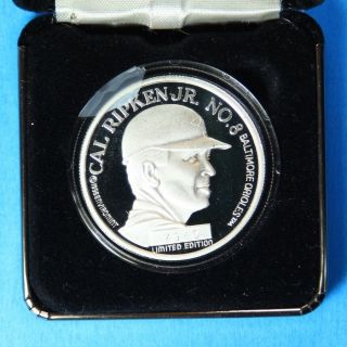 Cal Ripkin Jr.  1 Troy Oz.  Pure Silver Medallion With photo