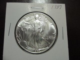 1987 1 Oz American Silver Eagle Uncirculated photo