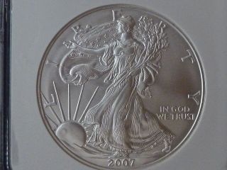 2007 $1 Silver American Eagle Ngc Ms69 photo