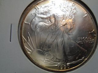 1990 American Silver Eagle Bu photo