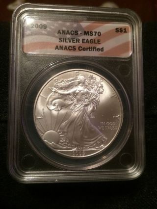 Graded 2009 Ms 70 American Silver Eagle / Coin photo