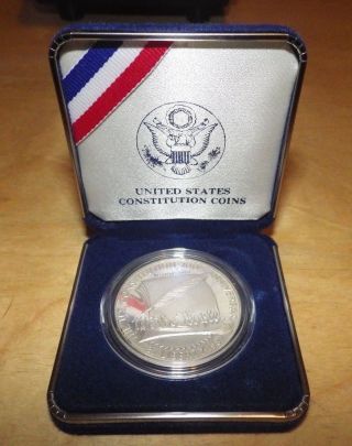 U.  S.  Constitution 200th Anniversary Silver Dollar 1787 - 1987 photo