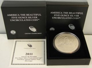 2011 Vicksburg Np9 5oz America The Silver Coin In W/coa photo