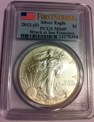 2012 - (s) $1 Silver Eagle Firststrike Ms 69 photo