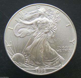 1999 Sae Silver American Eagle 1 Oz Coin photo