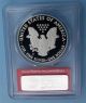 2012 S Pcgs Proof 69 Deep Cameo First Strike Silver Eagle Red 75th Anniv.  Label Silver photo 2