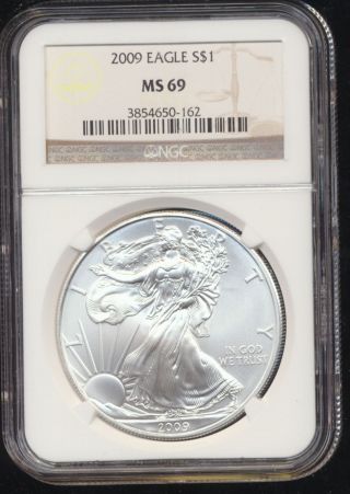 2009 American Silver Eagle Ngc Ms69 8339 photo