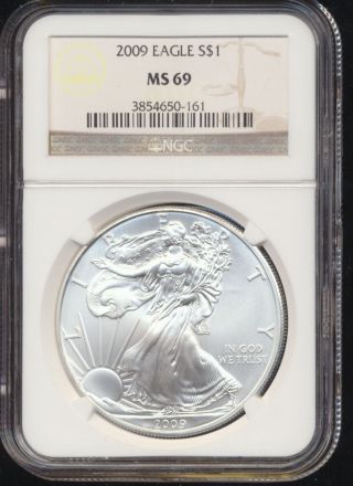 2009 American Silver Eagle Ngc Ms69 8336 photo