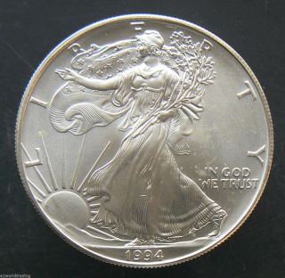 1994 Sae Silver American Eagle 1 Oz Coin photo