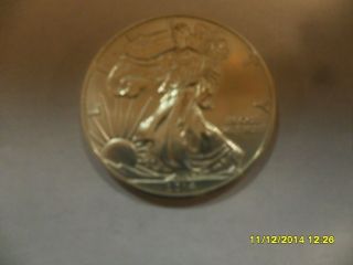 2014 1 Oz American Silver Eagle Liberty Coin 1 Troy Ounce 999 Fine Silver photo
