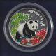 1997 Chinese Panda.  Colorized.  5 Yuan.  1/2 Oz.  0.  999 Fine Silver. Silver photo 1