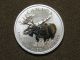 2012 1 Oz Canadian Wildlife Moose Silver Maple Leaf Coin $5 Canada Silver photo 3