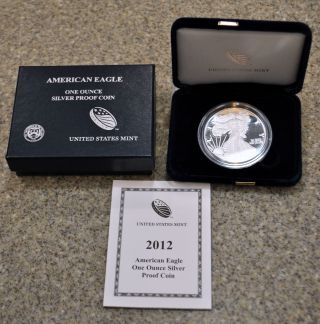 2012 American Eagle One Ounce Silver Proof Coin - - photo