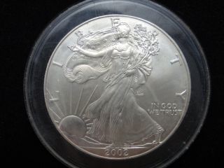 2002 American Eagle Walking Liberty Silver Dollar 1 Oz Fine Silver photo