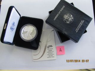 2006 W 1 Oz Proof Silver American Eagle W/box & Coin Ready For Grading photo