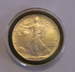 1994 American Eagle Silver One Dollar 1 Ounce Unc.  999 Fine In Case photo