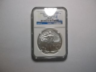 2011 - W Silver Eagle 25th Anniversary Ngc Ms69 Early Release photo