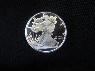 1 Oz.  Silver Bullion Walking Liberty Eagle Round.  999,  Pure Fine Coin photo