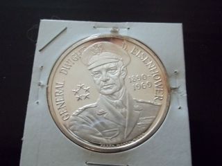 One Ounce Silver Round Dwight D.  Eisenhower photo