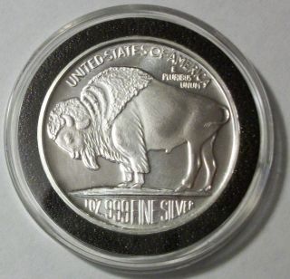 2015 America Buffalo.  999 1 Troy Oz Ounce Silver Round In Airtite 2351 photo