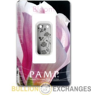 Rambling Rose - 1/5 Oz Pamp Suisse Proof Silver Ingot Pendant photo