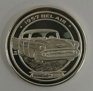 Bel Air Car Street Thunder Series 1oz.  999 Fine Silver Art Round photo