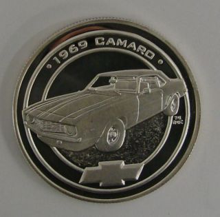 Camaro Car Street Thunder Series 1oz.  999 Fine Silver Art Round photo