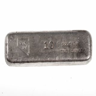 Nevada Coin Mart,  Ncm,  10 Oz.  999,  Silver Poured Bar,  Rare & Scarce 39529 photo
