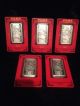 5 X 2012 Pamp 1 Oz Silver Bar.  999 Pure - Year Of The Dragon Silver photo 1