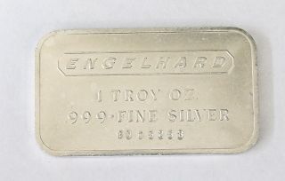 1 Oz Ounce Engelhard Pure Silver Bar Fine Silver photo