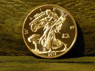 Provident Zombucks 1 Ounce Oz Copper Walker.  999 Copper Coin 2017 photo
