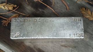 Bear Paw Mining Co 100 Oz Silver Bar.  999 102.  04 Extremely Rare photo