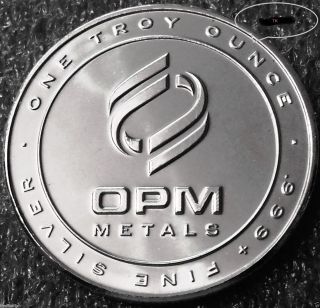 Opm Made In Usa {uncirculated - Mint} 1 Troy Oz.  999 Pure Fine Silver Round photo