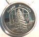1 Oz.  999 Silver Happy Holidays Christmas Tree Proof High Relief Round Silver photo 1