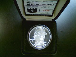Alex Rodriguez One Ounce Silver Commemorative photo