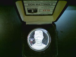 Don Mattingly One Ounce Silver Commemorative photo