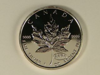 2000 Canadian Silver Maple Fireworks Privy.  999 Fine Silver 1 Oz Bullion - A204 photo
