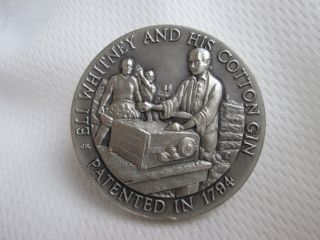 Longines Great American Triumphs Eli Whitney & His Cotton Gin Silver Medal W7647 photo