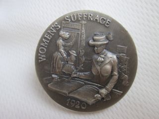 Longines Great American Triumphs Women ' S Suffrage 925 Silver Medal 1.  3 Oz Ef7644 photo