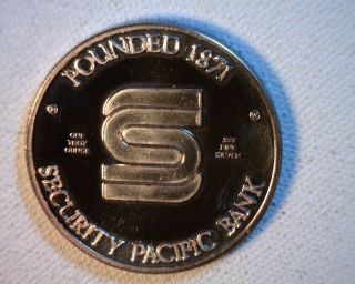 Security Pacific Bank 1 Oz Silver Medallion 